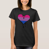 Bi Pride Dripping Heart T-Shirt (Vorderseite)