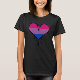 Bi Pride Dripping Heart T-Shirt