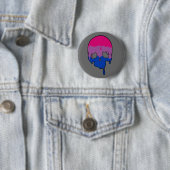 Bi Pride Driving Skull Button (Beispiel)