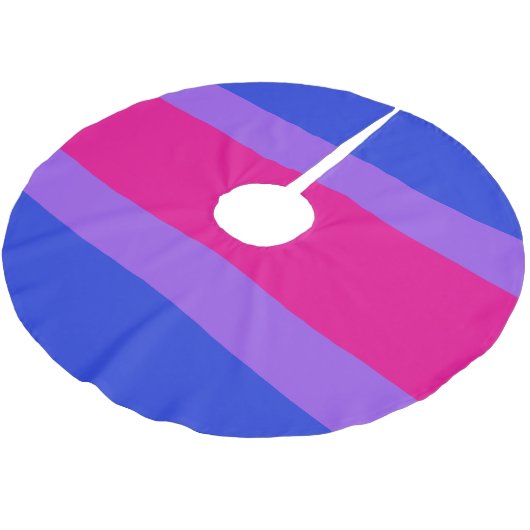 Bi Pride Festive Polyester Weihnachtsbaumdecke (Schrägansicht)