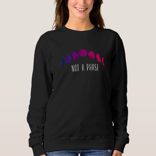 Bi-Pride-Flag-Moon nicht Phase Sweatshirt (Vorderseite)