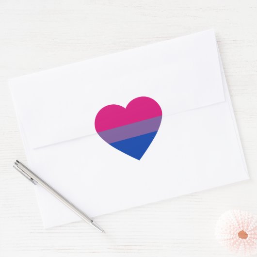 Bi Pride Flag Sticker Sheets (Herz) (Umschlag)