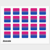 Bi Pride Flag Sticker Sheets (Square) (Blatt)