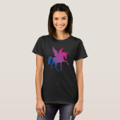 Bi Pride Flag Unicorn Bisexual T-Shirt (Vorne ganz)
