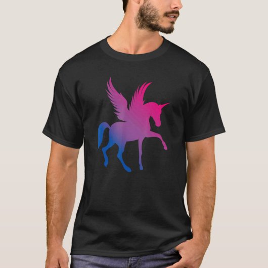 Bi Pride Flag Unicorn Bisexual T-Shirt (Vorderseite)