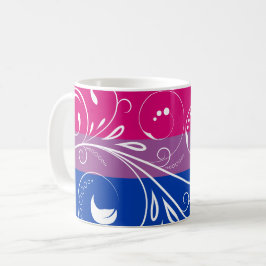 Bi Pride Flag Vintag Minimal Blütenblüte Kaffeetasse