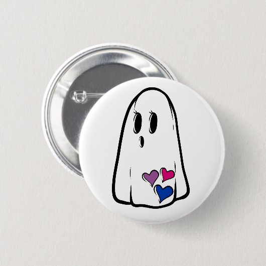 Bi Pride Ghost Button (Vorne & Hinten)