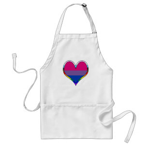 Bi Pride Heart Adult Schürze