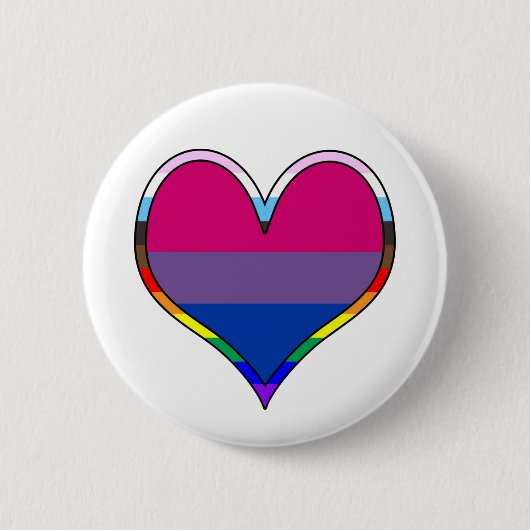 Bi Pride Heart Button (Vorderseite)