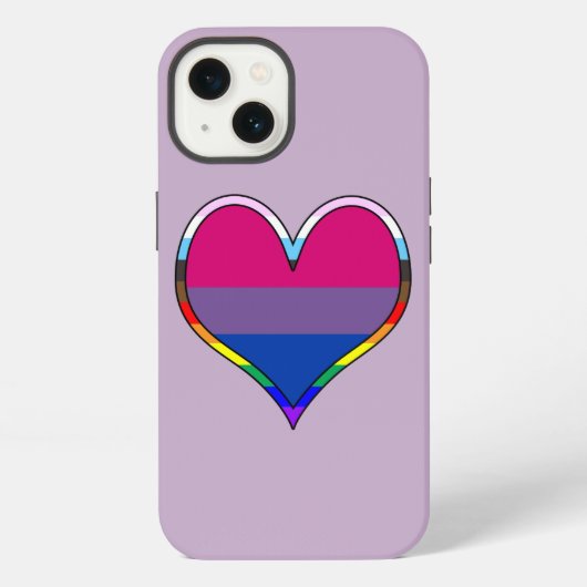 Bi Pride Heart Case-Mate iPhone Case Hülle (Rückseite)