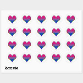 Bi Pride Heart Classic Round Sticker (Blatt)
