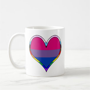 Bi Pride Heart Coffee Tasse
