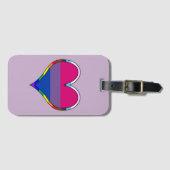 Bi Pride Heart Gepäckanhänger (Vorderseite (Horizontal))