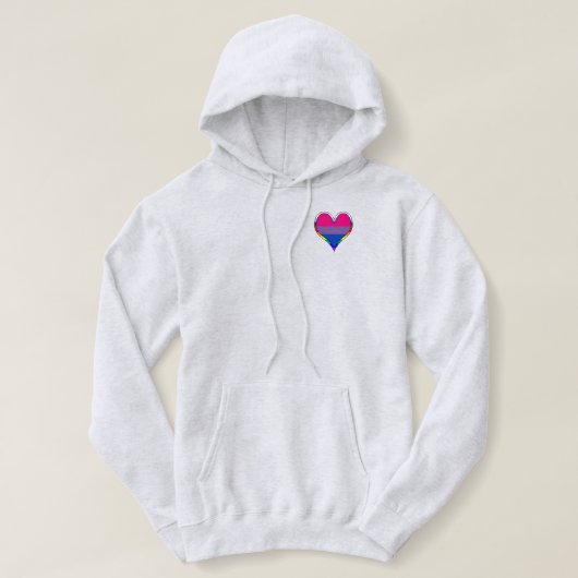 Bi Pride Heart Hoodie (Design vorne)