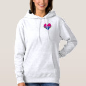 Bi Pride Heart Hoodie (Vorderseite)