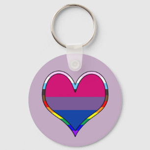 Bi Pride Heart Keychain Schlüsselanhänger