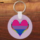 Bi Pride Heart Keychain Schlüsselanhänger (Vorderseite)