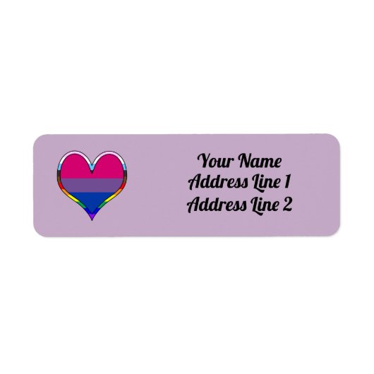 Bi Pride Heart Label (Vorne)