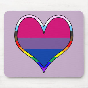 Bi Pride Heart Mousepad