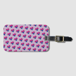Bi Pride Heart Pattern Gepäckmarke Gepäckanhänger