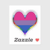 Bi Pride Heart Sticker (Blatt)