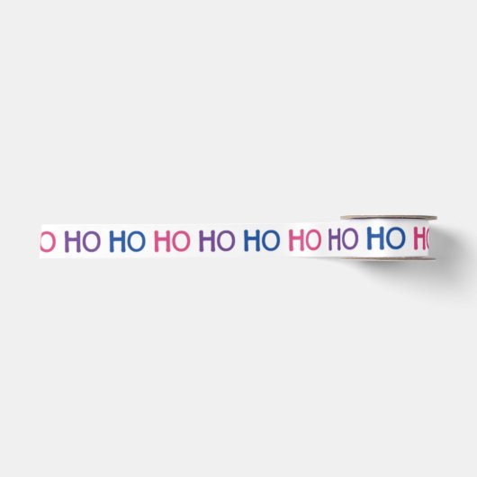 Bi Pride Ho Ho Ribbon Satinband (Vorderseite)