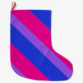 Bi Pride Holiday Großer Weihnachtsstrumpf (Vorderseite)