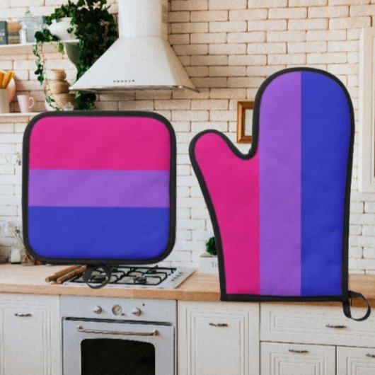 Bi Pride Kitchen Guardians Ofenhandschuh & Topflappen-Set