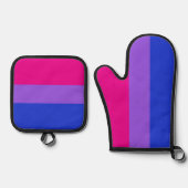 Bi Pride Kitchen Guardians Ofenhandschuh & Topflappen-Set (Vorderseite)