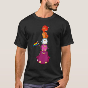 Bi Pride Penguin Lgbt Gay Pride Flag Niedliche Pin T-Shirt