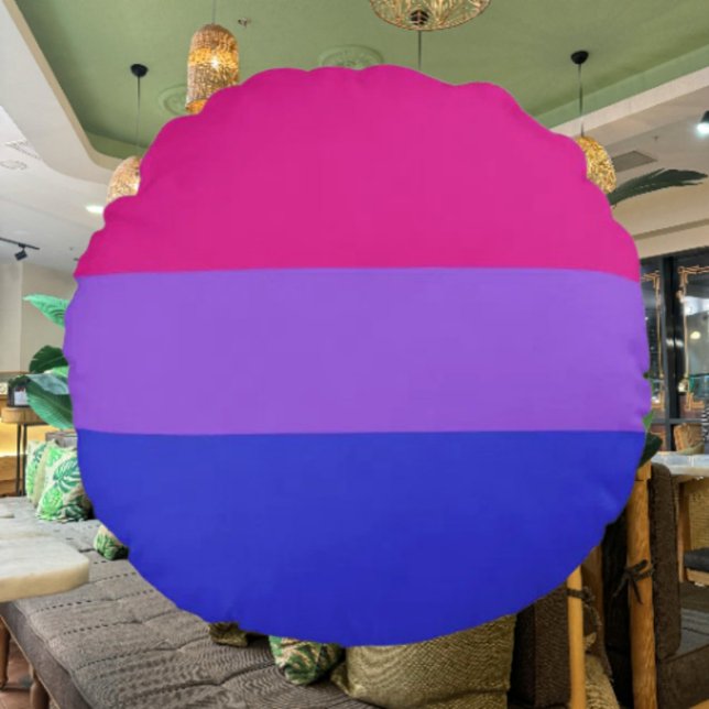 Bi Pride Round Embrace Rundes Kissen (Von Creator hochgeladen)