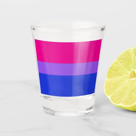 Bi Pride Schnapsglas (Vorderseite)