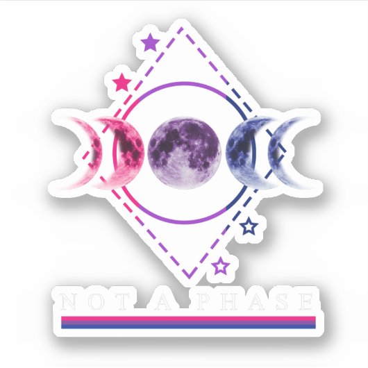 Bi-Pride-Shirt kein phasen-bisexuelles LGBT-Prix-M Aufkleber (Vorderseite)