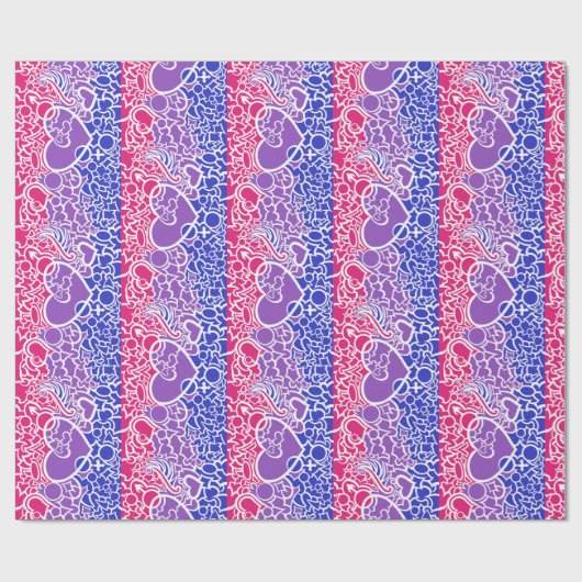 Bi Pride Squiggle Geschenkpapier (Flach)