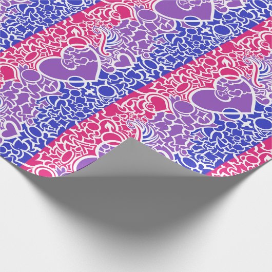 Bi Pride Squiggle Geschenkpapier (Ecke)