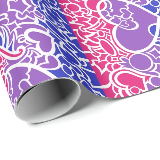 Bi Pride Squiggle Geschenkpapier (Rolleneckpunkt)