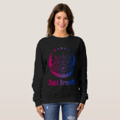 Bi Pride Subtle Bisexual LGBTQ Gay Pride Yoga Moon Sweatshirt (Vorne ganz)