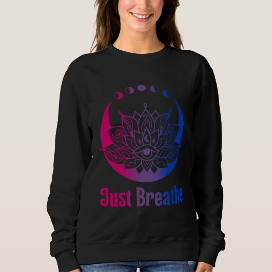 Bi Pride Subtle Bisexual LGBTQ Gay Pride Yoga Moon Sweatshirt (Vorderseite)
