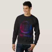 Bi Pride Subtle Bisexual LGBTQ Gay Pride Yoga Moon Sweatshirt (Vorne ganz)