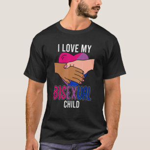 Bi Prix Heart I Liebe mein Bisexuelles Kind Proud T-Shirt