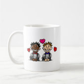 Bi-Rassische homosexuelle Paare Kaffeetasse (Links)