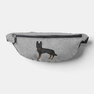Bi-Schwarzer Deutscher Schäferhund Süßer Cartoon-H Bauchtasche