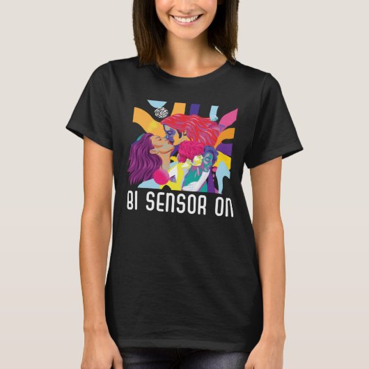 Bi-Sensor für Bisexuelle Regenbogen Pride Bisexual T-Shirt (Vorderseite)