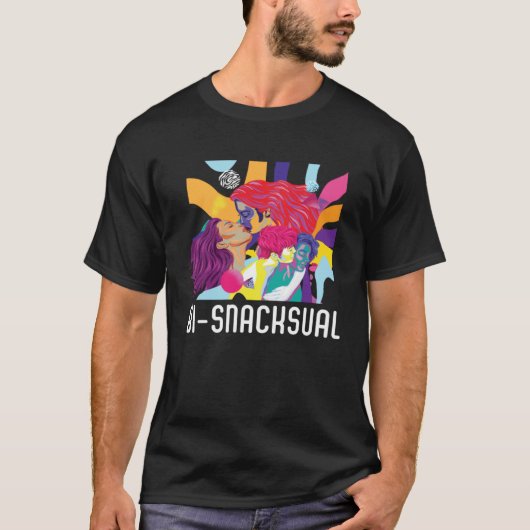 Bi Snacksual Bisexual Rainbow Pride Bisexuality LG T-Shirt (Vorderseite)