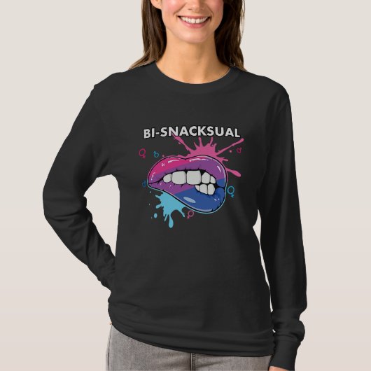 Bi Snacksual Bisexual Rainbow Pride Bisexuality LG T-Shirt (Vorderseite)