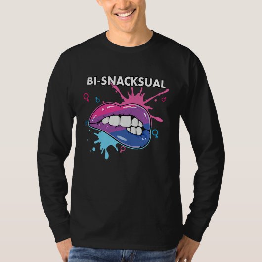 Bi Snacksual Bisexual Rainbow Pride Bisexuality LG T-Shirt (Vorderseite)