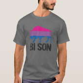 Bi Son Funny Bisexual Prix Pun Rainbow LGBT Flag T-Shirt (Vorderseite)