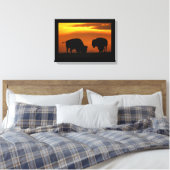 Bi-Sonnenuntergang Leinwanddruck (Insitu (Schlafzimmer))