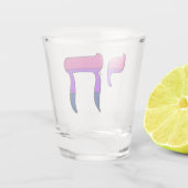 Bi-Stolz-Flagge Chai Schnapsglas (Rückseite)