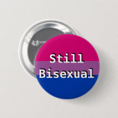 Bi+ Stolz-Flaggen-noch bisexueller Knopf Button (Vorne & Hinten)